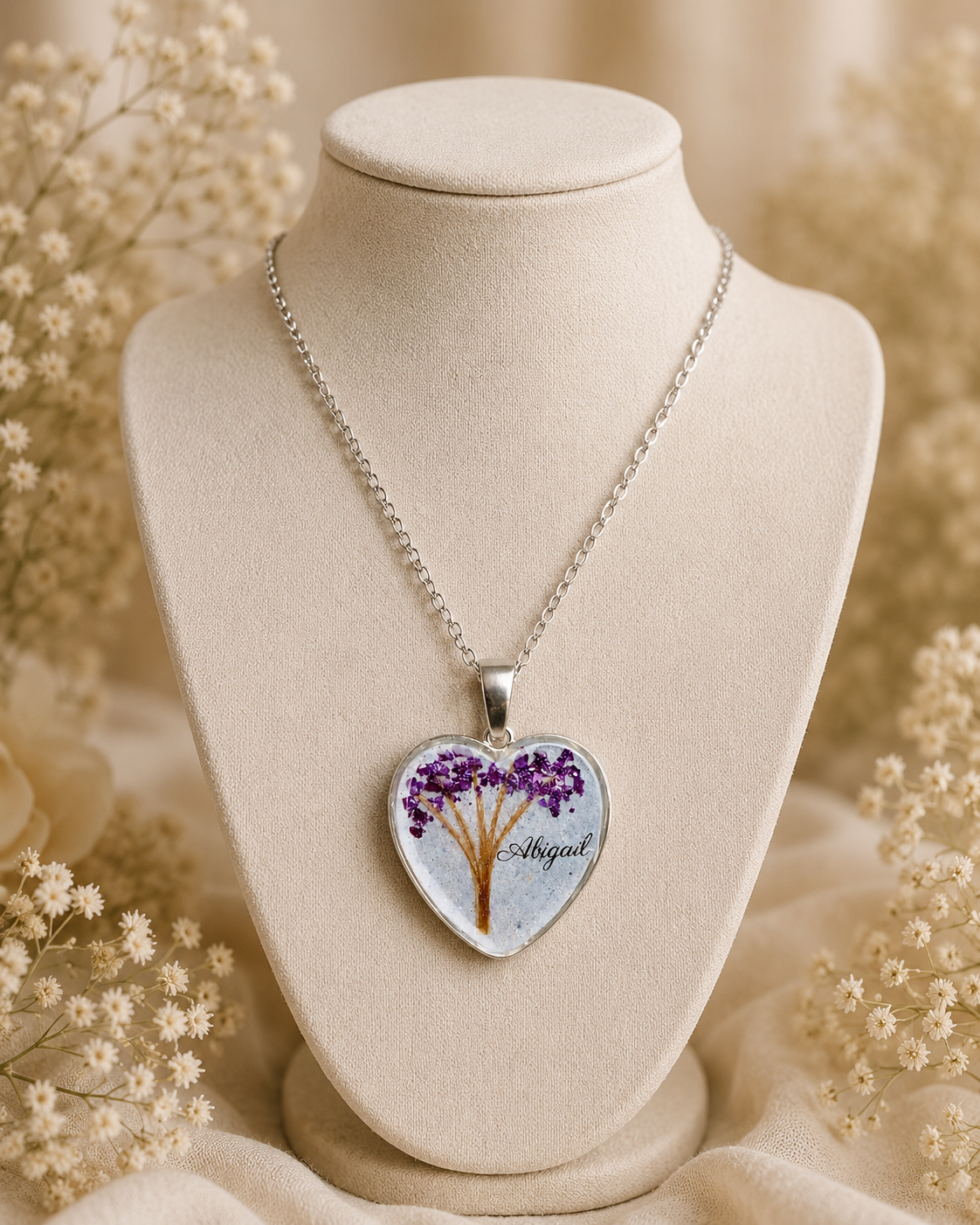 Tree Of Life Hair Memorial Necklace (Sterling Silver)