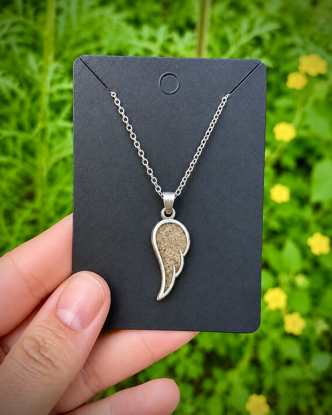 Wings of Love Sterling Silver Memorial Necklace