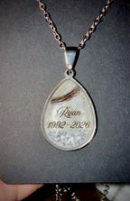 Tear Drop Memorial Necklace – Personalized or Classic in Sterling Silver
